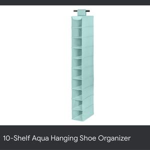 Teal Hanging Shoe Organizer